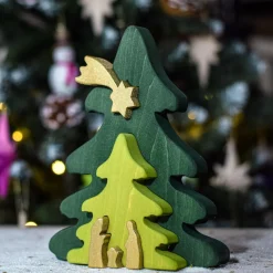BumbuToys Christmas Tree Puzzle Gold Discount