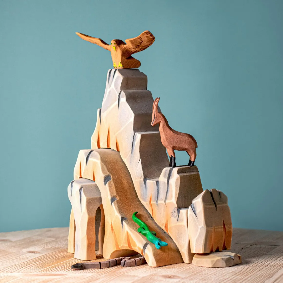 BumbuToys Cliff, Eagle, Mountain Goat, Snake and Lizard SET Fashion