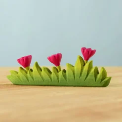 BumbuToys Grass with Pink Flowers Large Hot