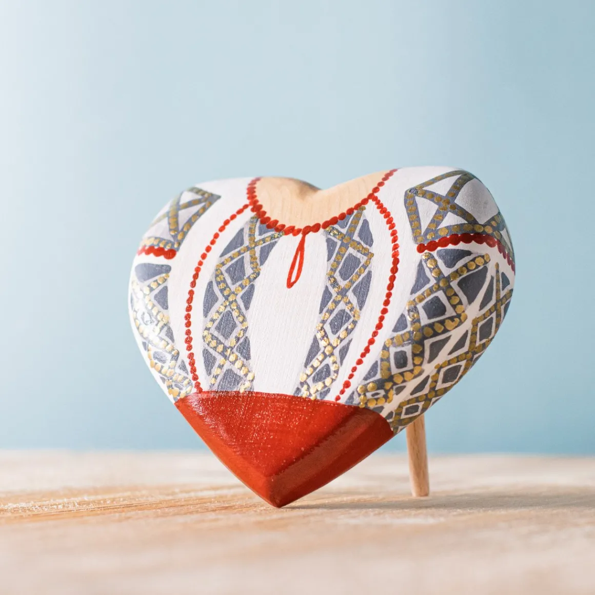 BumbuToys Heart Shaped Crimson Folk Blouse Clearance
