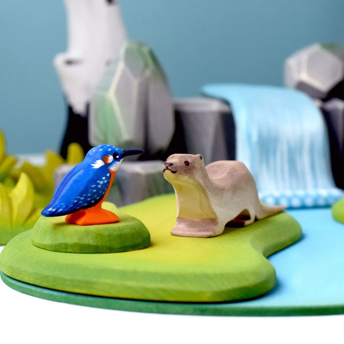 BumbuToys River Plate, Waterfall, Mossy Rocks SET Discount