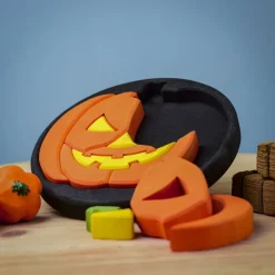 BumbuToys Round Halloween Puzzle Black Fashion