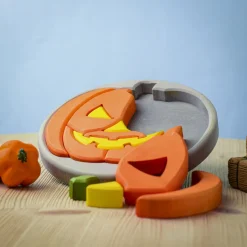 BumbuToys Round Halloween Puzzle Grey Discount