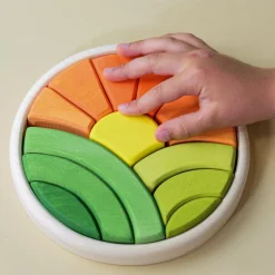 BumbuToys Round Puzzle Hill and Sun New