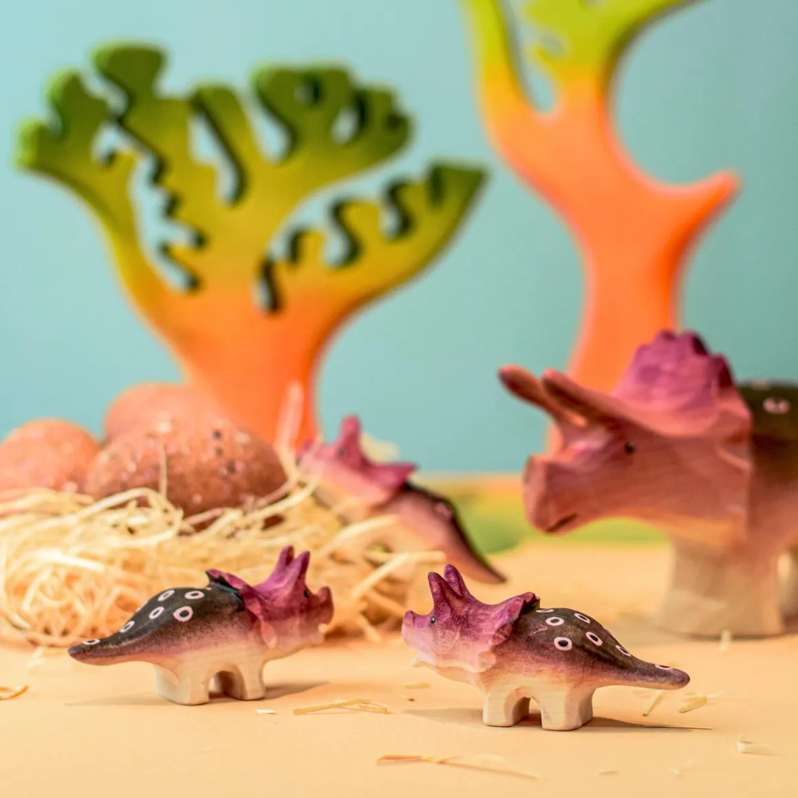 BumbuToys Triceratops Eggs SET New
